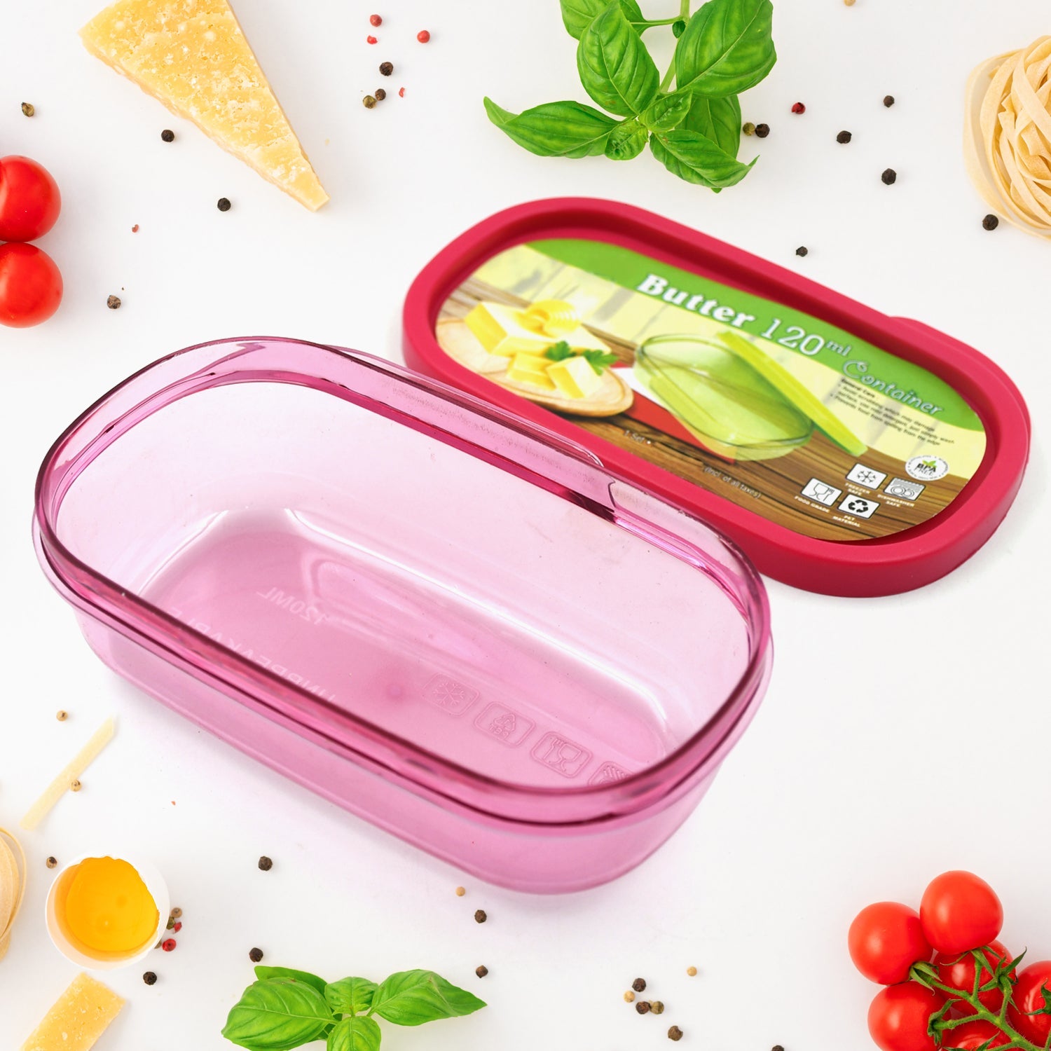 5553 Butter Container, PP Butter Storage Box Easy to Take Portable Large Capacity for Kitchen for Home for Cheese for Butter (120 ML) 5553 Butter Container, PP Butter Storage Box Easy to Take Portable Large Capacity for Kitchen for Home for Cheese for Butter (120 ML)